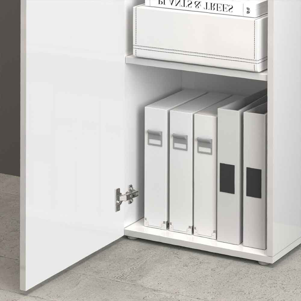 Eindhoven High Gloss Storage Cabinet With 1 Door In White