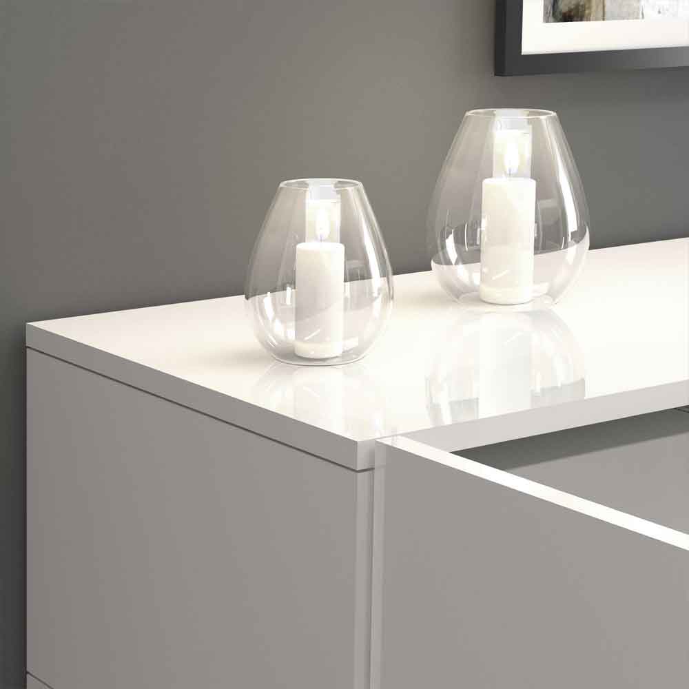 Eindhoven High Gloss Storage Cabinet With 4 Doors In White