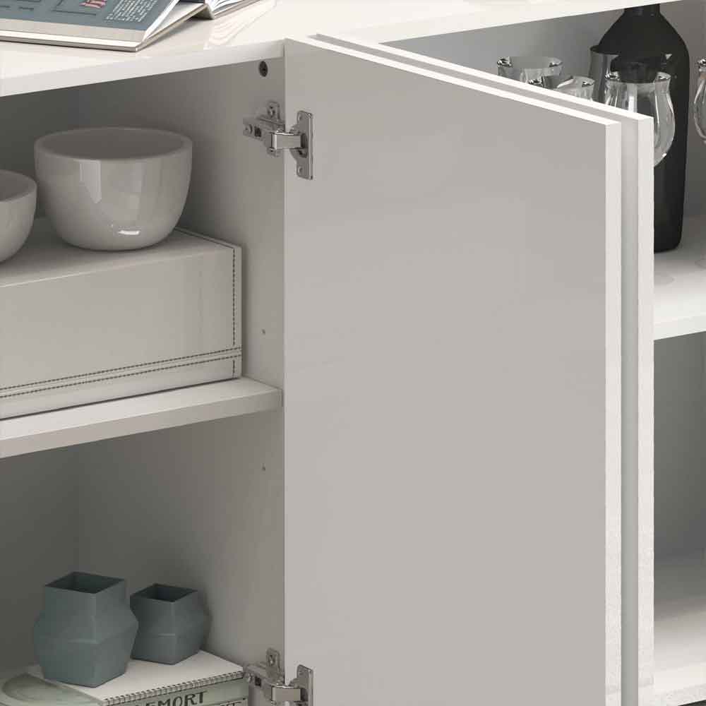 Eindhoven High Gloss Storage Cabinet With 4 Doors In White