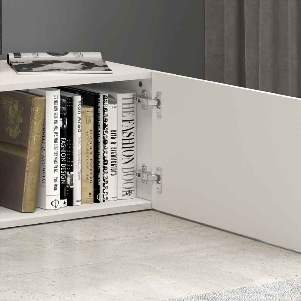 Eindhoven High Gloss TV Stand With 2 Doors In White