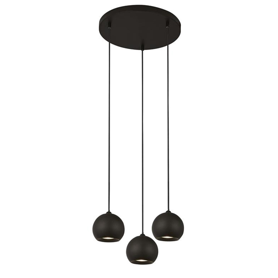 Read more about Eindhoven metal 3 lights pendant light in matt black