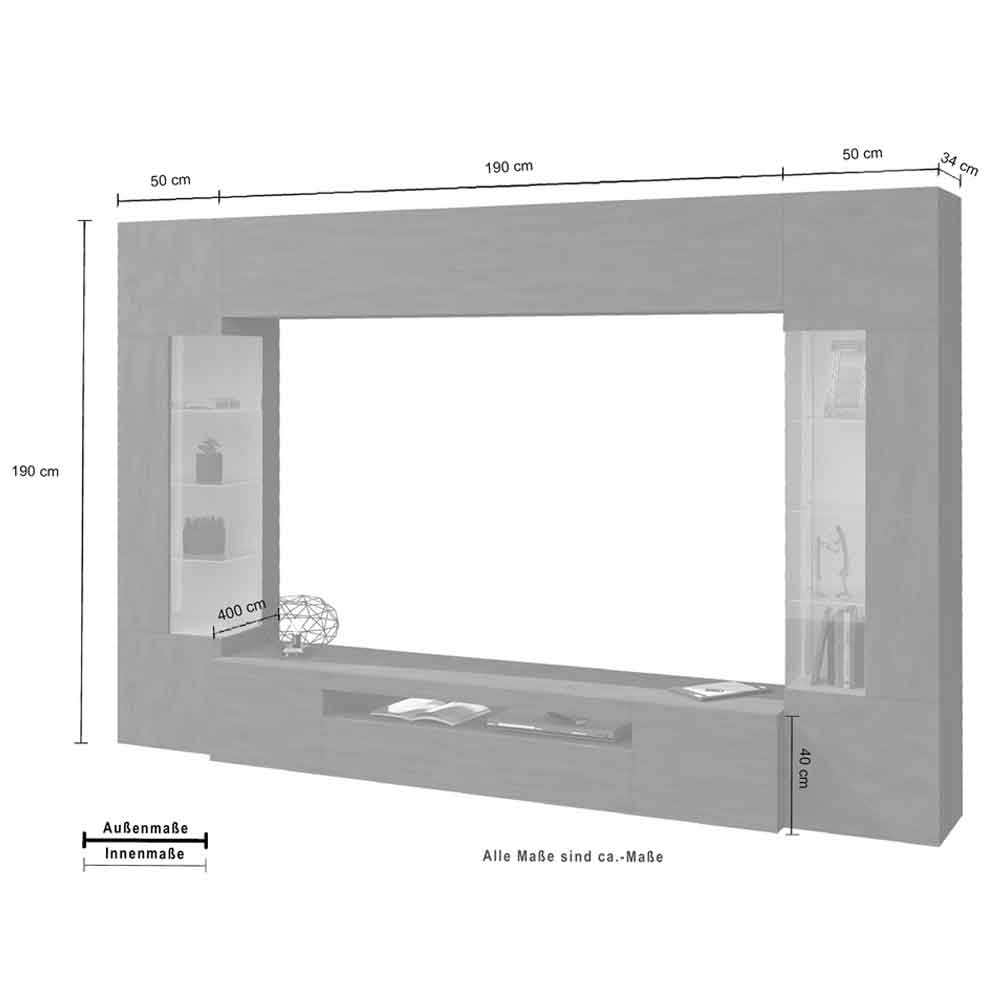Eindhoven Wooden Entertainment Unit In Cashmere And Chopin Oak