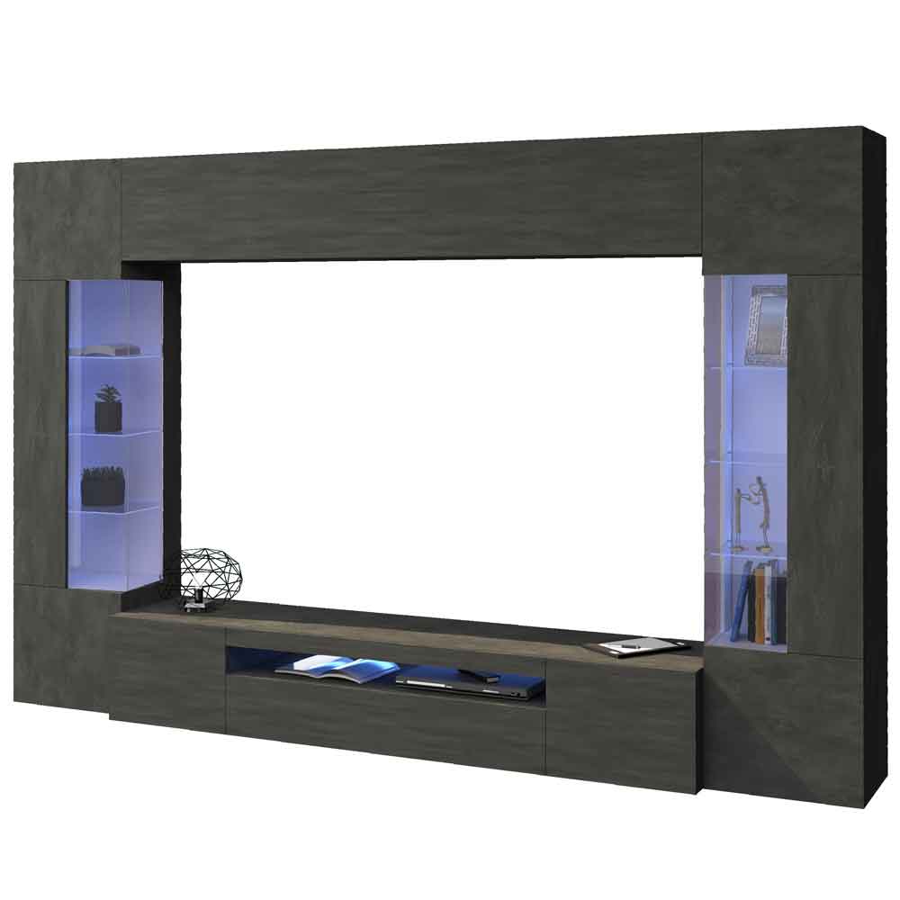 Eindhoven Wooden Entertainment Unit In Matte Anthracite