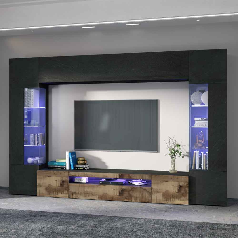 Eindhoven Wooden Entertainment Unit In Report And Pereira Maple