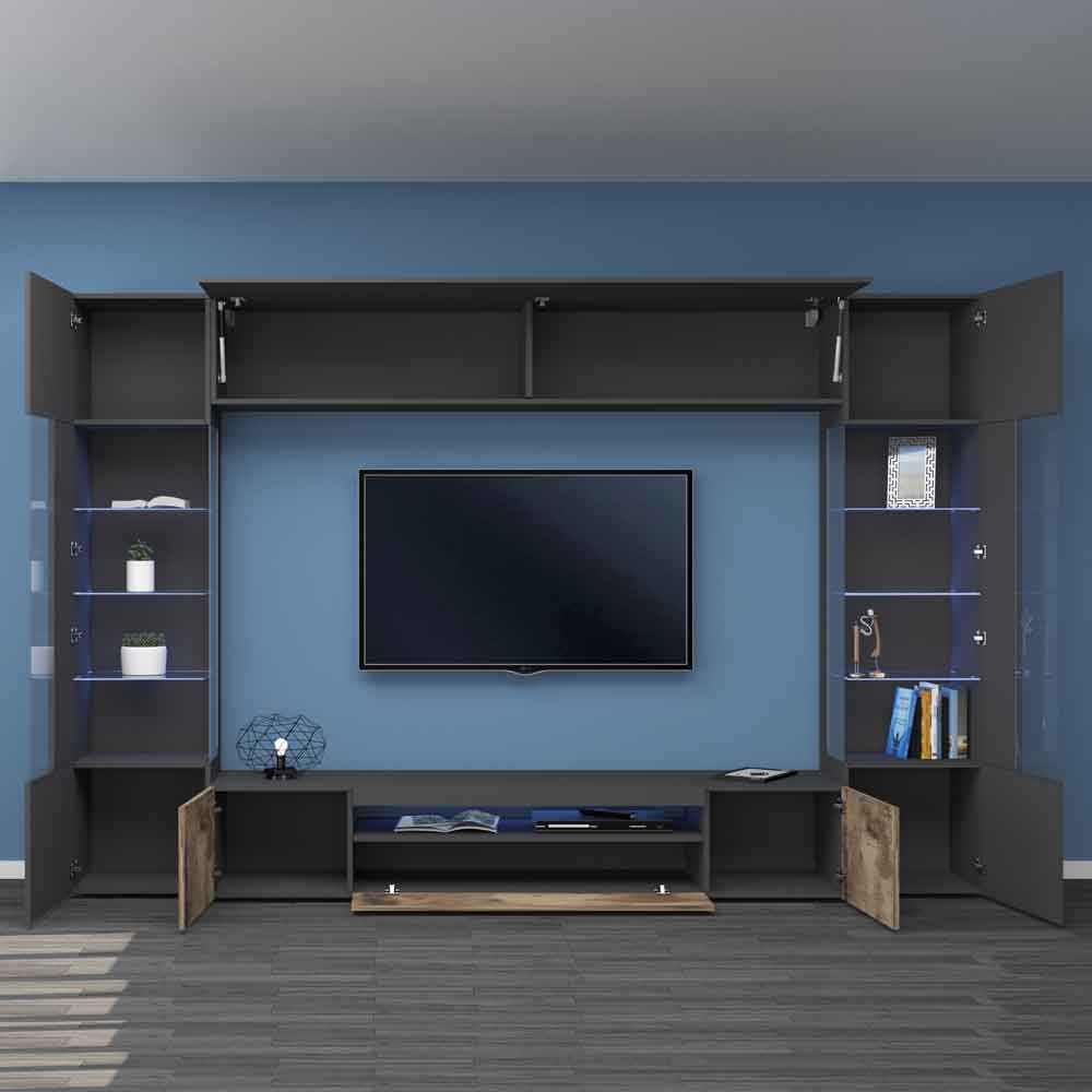 Eindhoven Wooden Entertainment Unit In Report And Pereira Maple