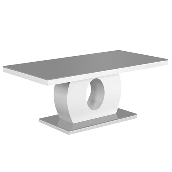 Read more about Eira grey glass coffee table rectangular with white gloss base