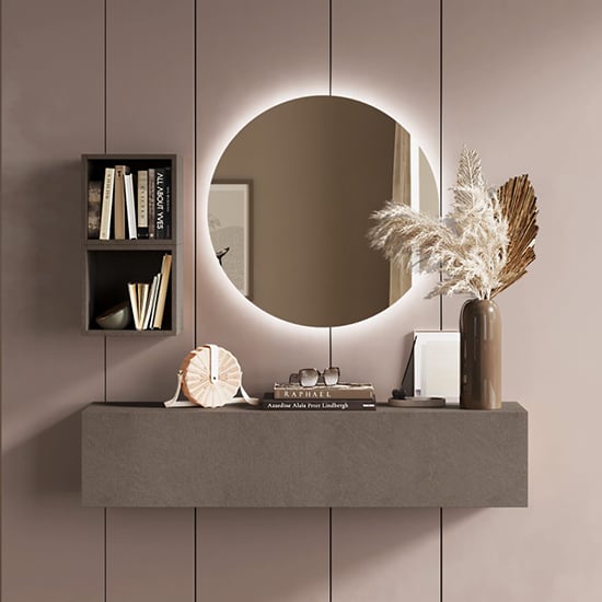 Read more about Eira wall hung wooden hallway furniture set in bronze