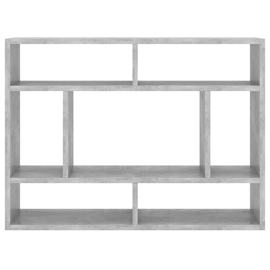 Eissa Rectangular Wooden Wall Shelf In Concrete Effect