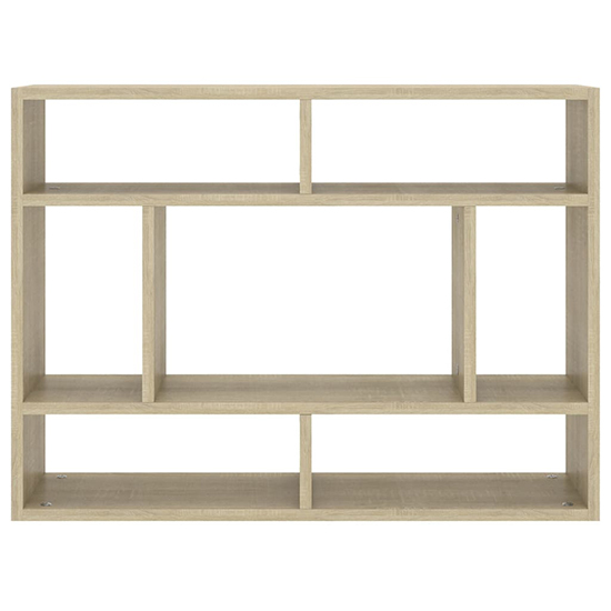 Eissa Rectangular Wooden Wall Shelf In Sonoma Oak