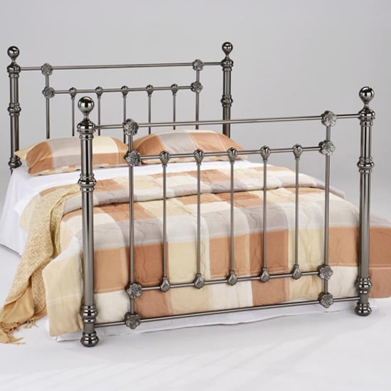 Photo of Eithne metal double bed in black nickel