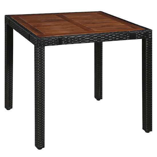 Ekani Outdoor 5 Piece Poly Rattan Dining Set In Brown And Black