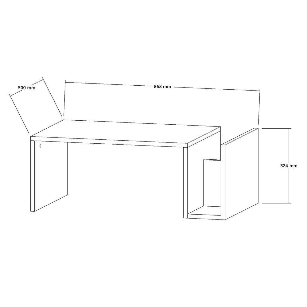 Elara Wooden Coffee Table with Magazine Rack in Freesia Marble Effect