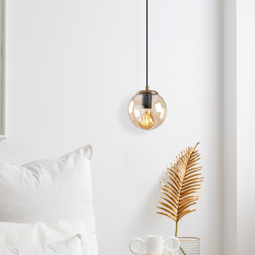 Elaris Metal Ceiling Pendant Light in Yellow and Vintage