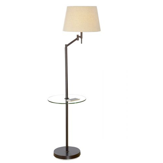 Elastico Floor Lamp In Brown And Beige With Glass Stand_2