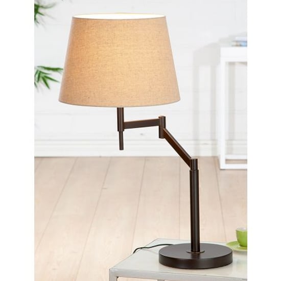 Read more about Elastico table lamp in brown and beige