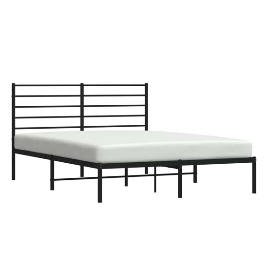 Eldon Metal Double Bed With Headboard In Black