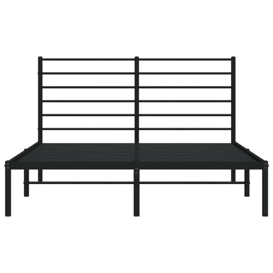 Eldon Metal Double Bed With Headboard In Black