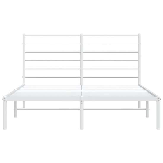 Eldon Metal King Size Bed With Headboard In White