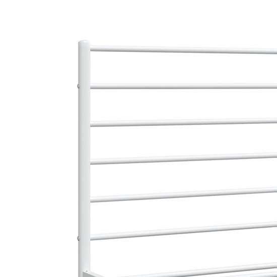Eldon Metal King Size Bed With Headboard In White