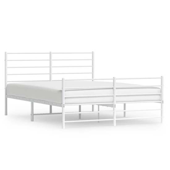 Eldon Metal King Size Bed In White