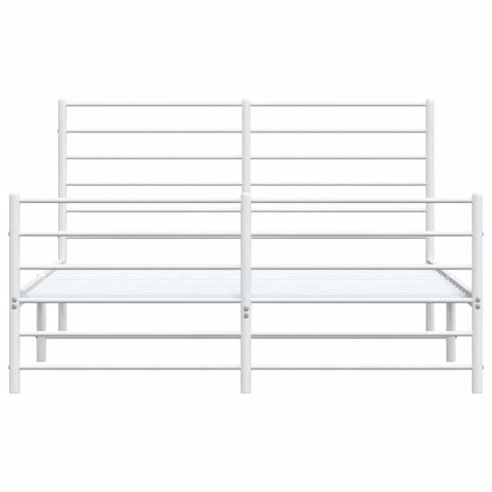 Eldon Metal King Size Bed In White