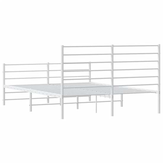 Eldon Metal King Size Bed In White
