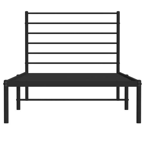 Eldon Metal Single Bed With Headboard In Black