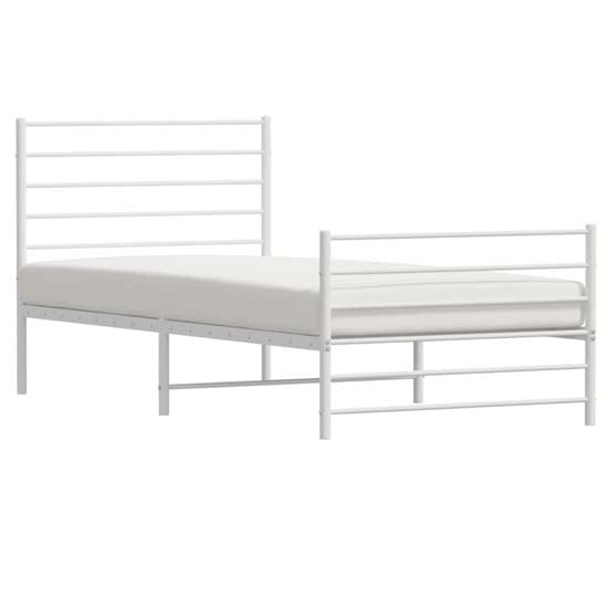 Eldon Metal Single Bed In White
