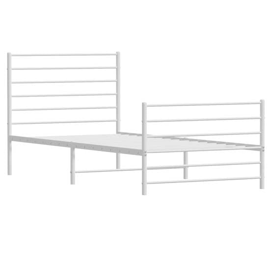 Eldon Metal Single Bed In White