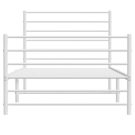 Eldon Metal Single Bed In White