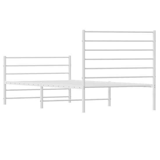 Eldon Metal Single Bed In White