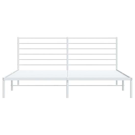 Eldon Metal Super King Size Bed With Headboard In White