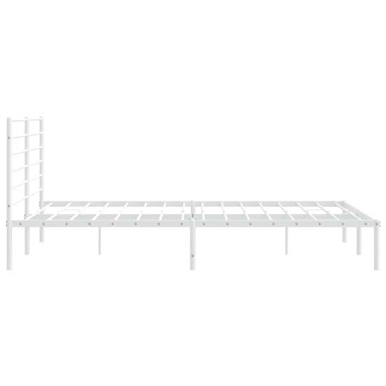 Eldon Metal Super King Size Bed With Headboard In White