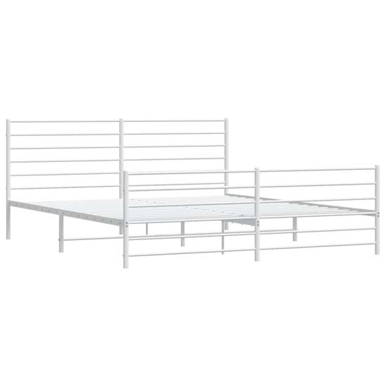 Eldon Metal Super King Size Bed In White