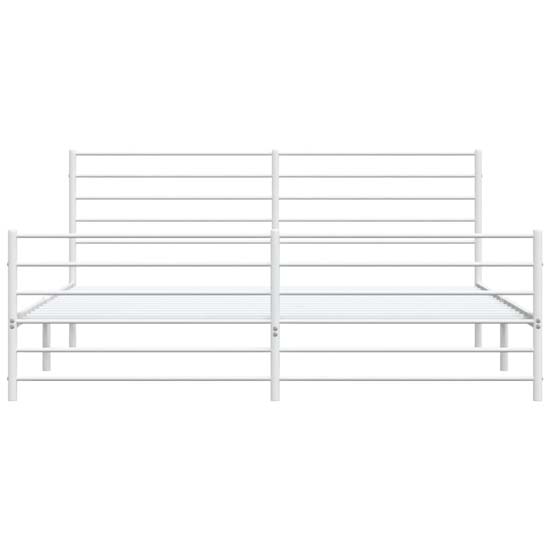 Eldon Metal Super King Size Bed In White