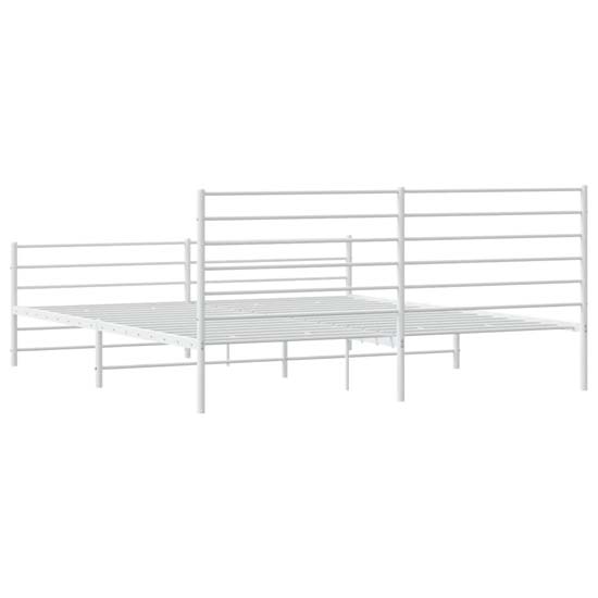Eldon Metal Super King Size Bed In White