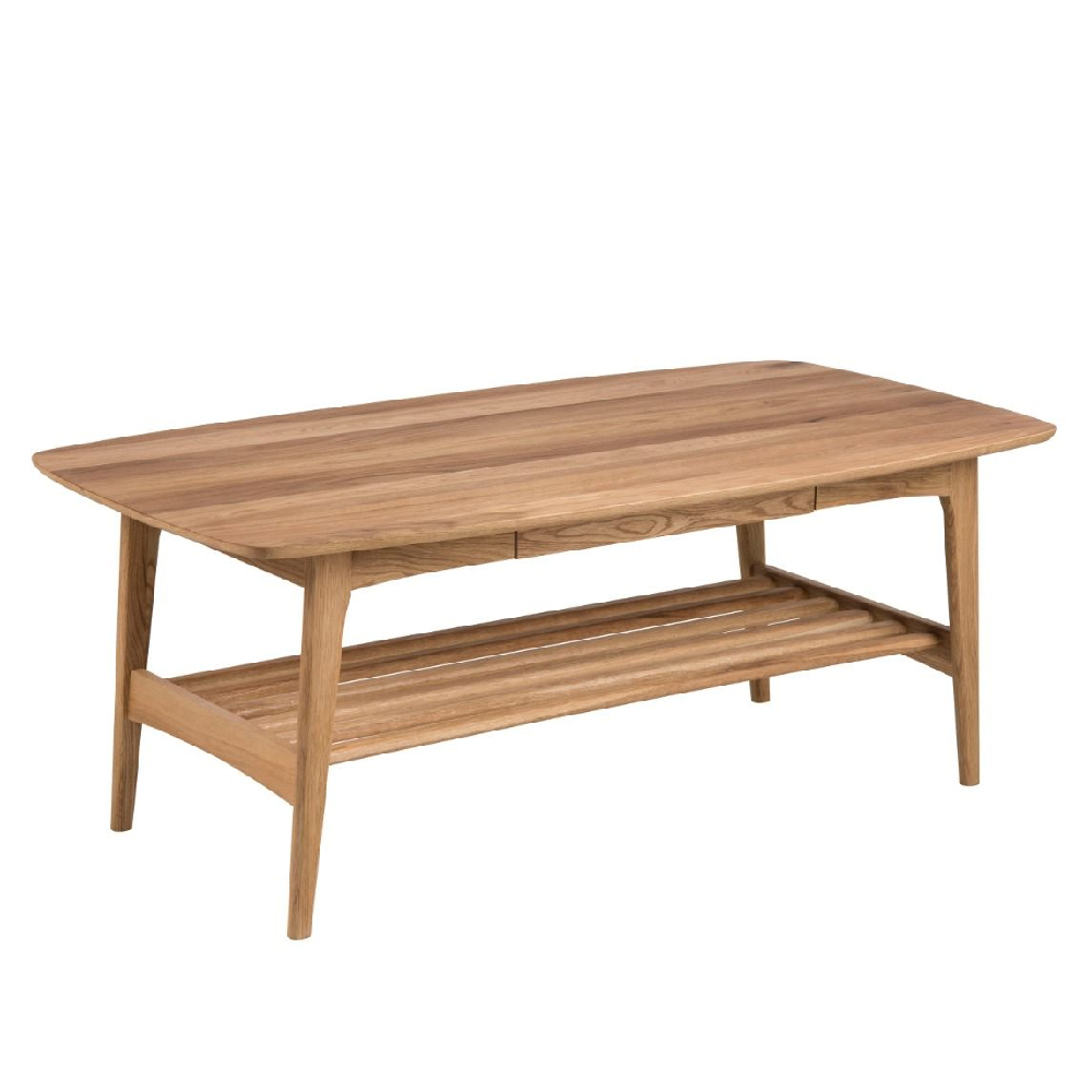 Eldon Wooden Coffee Table With 1 Shelf In Oak