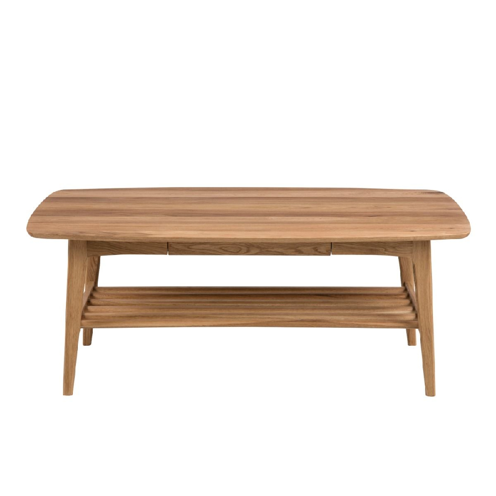 Eldon Wooden Coffee Table With 1 Shelf In Oak