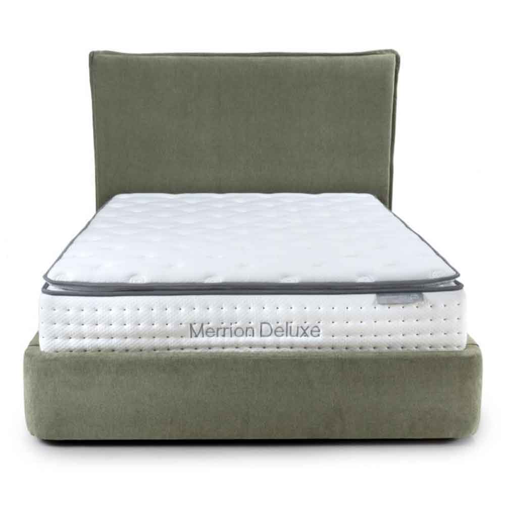 Eldora Fabric Ottoman Storage Super King Size Bed in Green