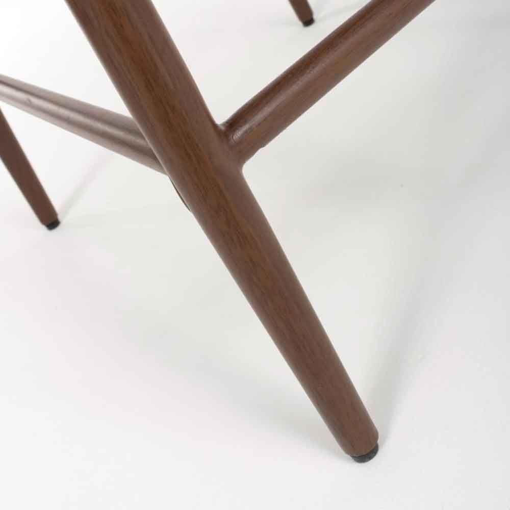 Eldoro Taupe Faux Leather Counter Bar Chairs with Brown Legs in Pair