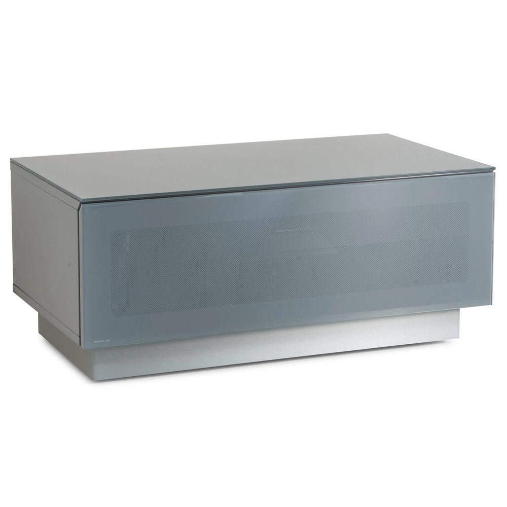 Elements Wooden TV Stand With Glass Door In Grey