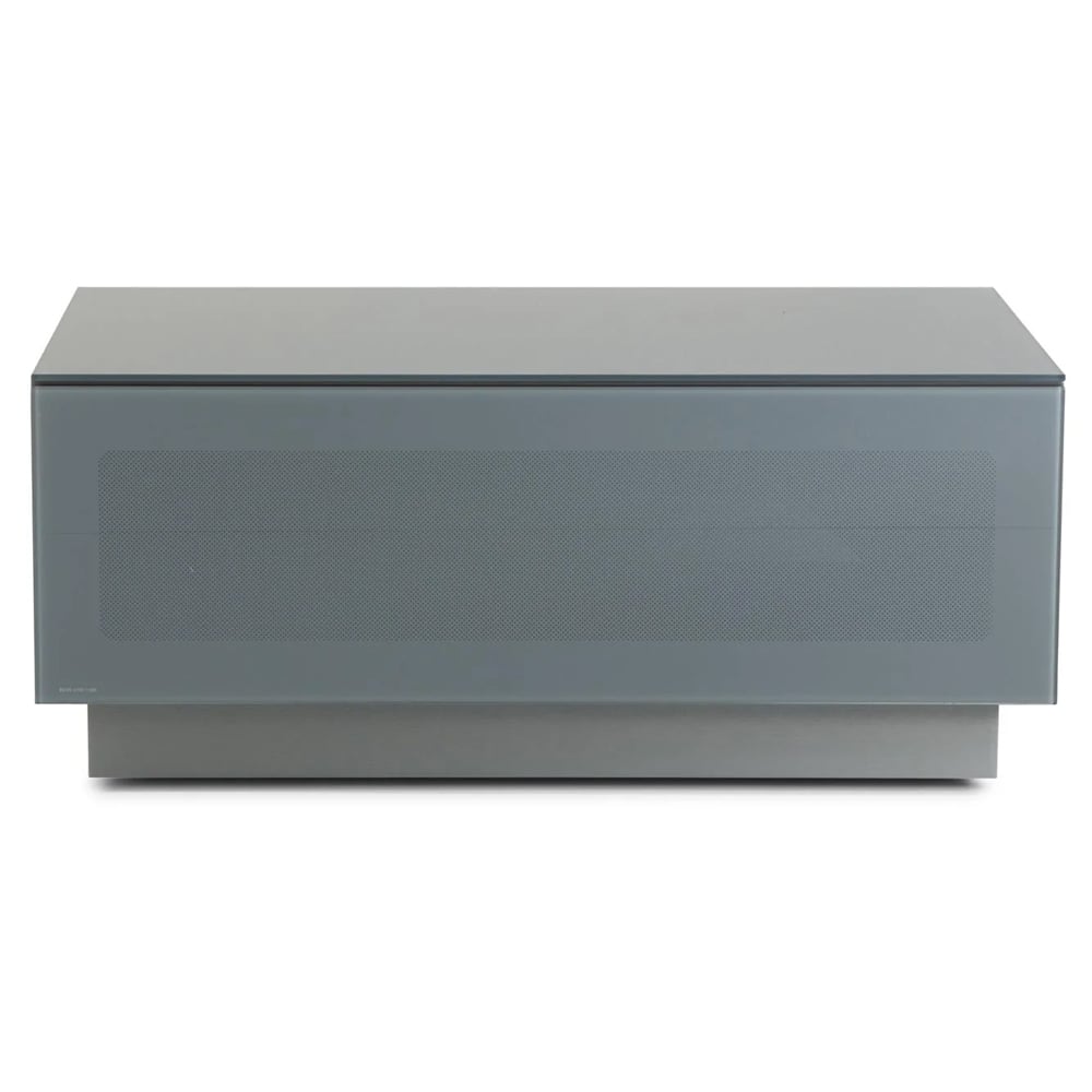 Elements Wooden TV Stand With Glass Door In Grey