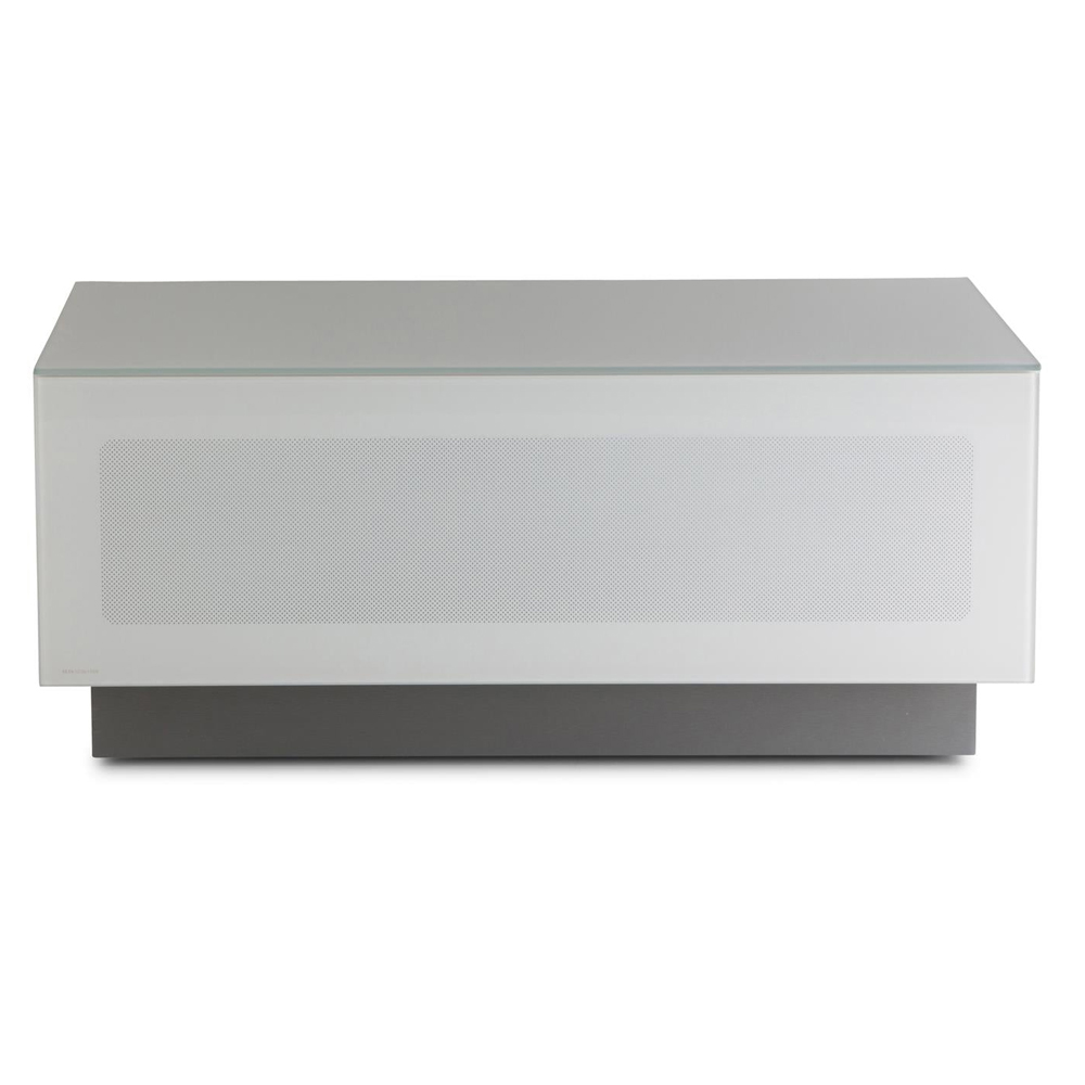 Elements Wooden TV Stand With Glass Door In White