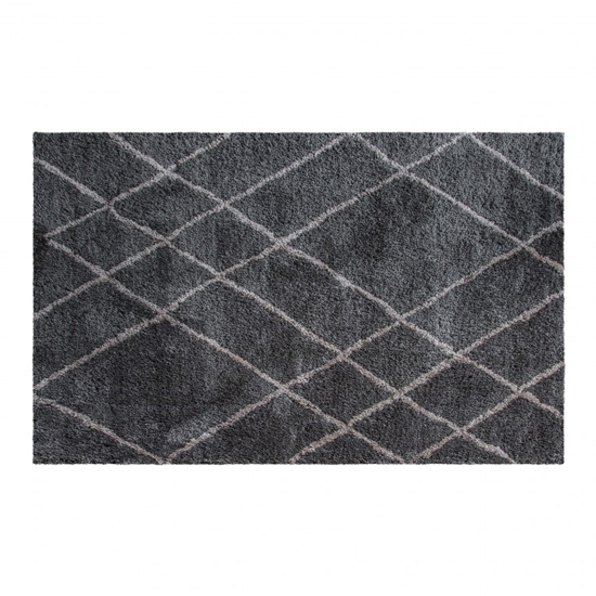 Elena Extra Large Fabric Upholstered Rug In Grey