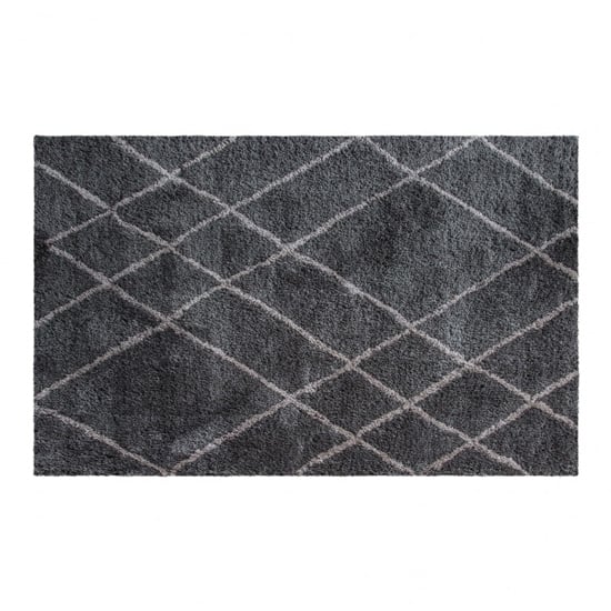 Elena Large Fabric Upholstered Rug In Grey