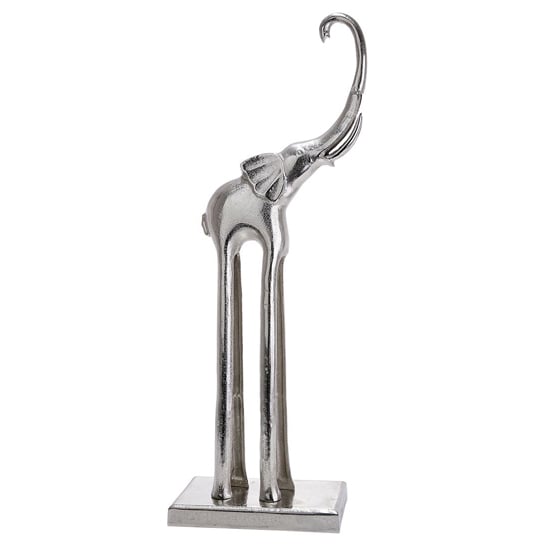 Elephant Aluminium Design Sculpture In Antique Silver_1