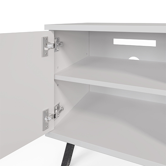 Elevate High Gloss TV Stand In White With LED Lights_7