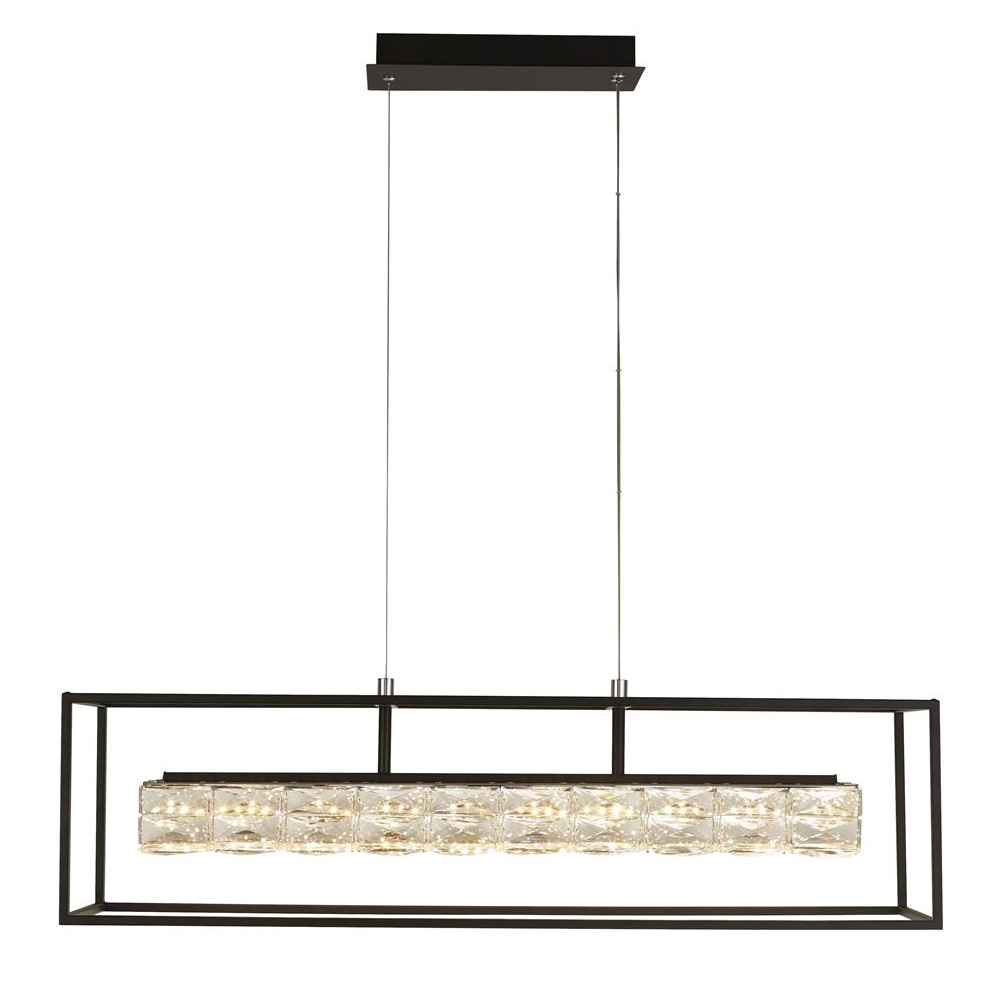 Read more about Elevator led crystal glass pendant light in matt black