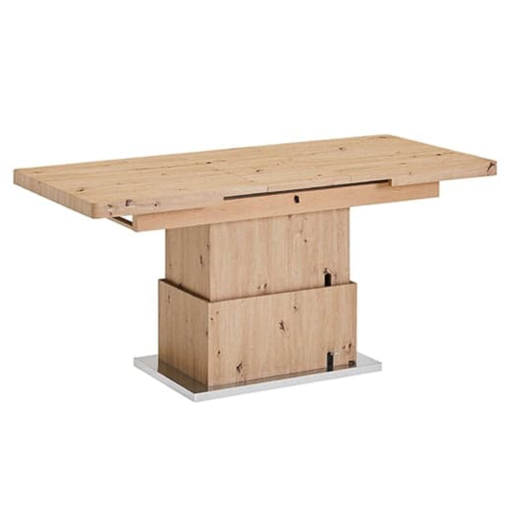 Elgin Convertible Sonoma Oak Dining Table 6 Demi Grey Chairs