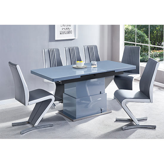 Elgin Extending Glass Coffee To Dining Table Grey Furniture in Fashion